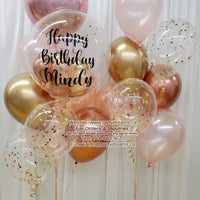 Blushing Luxe ~ Bespoke Bubble Balloon Bouquet #516