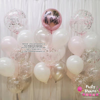 Soft Pink Elegance ~ Bespoke Orbz Balloon Bouquet Set #387