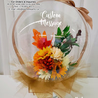 Autumn Elegance ~ Bespoke Floral Balloon Bouquet #515