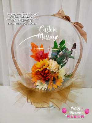 Autumn Elegance ~ Bespoke Floral Balloon Bouquet #515